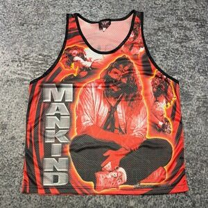 Vintage 90s Mankind Mesh Basketball Jersey WWF Wrestling Mens XL Attitude Era